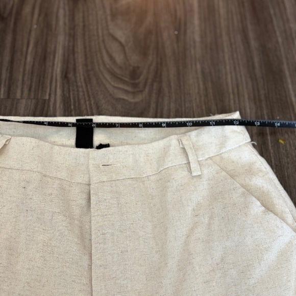 WINDSOR WIDE LEG TROUSER WHITE LINEN PANTS TWEED - Picture 9 of 12